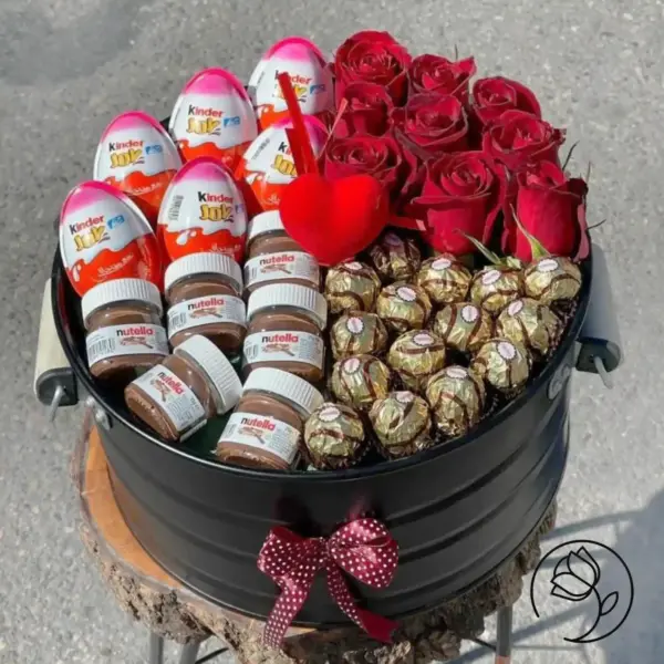 باکس گل و شکلات ولنتاین